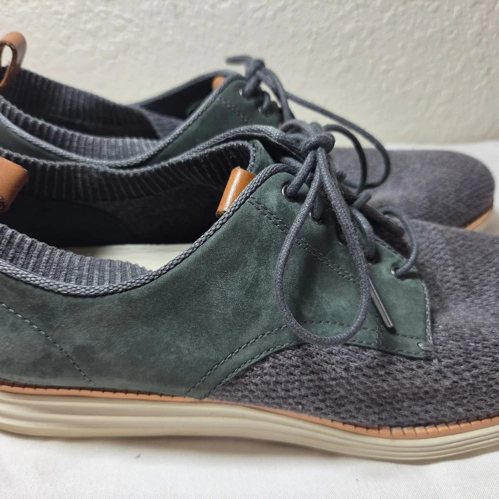 Cole Haan OriginalGrand Stitchlite Knit Wingtip Oxford Grey C28213 Mens 10.5 M